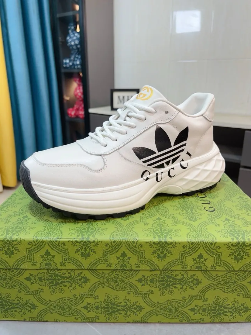 Men's shoes 💰520🌹🌹【GUCCI】pop-up casual sneakers with daddy outsole, breathable and comfortable, easy to walk, a versatile style for trendy men, upper with cowhide edge and outsole with 3D upper printing➕genuine leather lining➕Gucci's popular original outsole, sports and running style, super comfortable. Code number 38-44